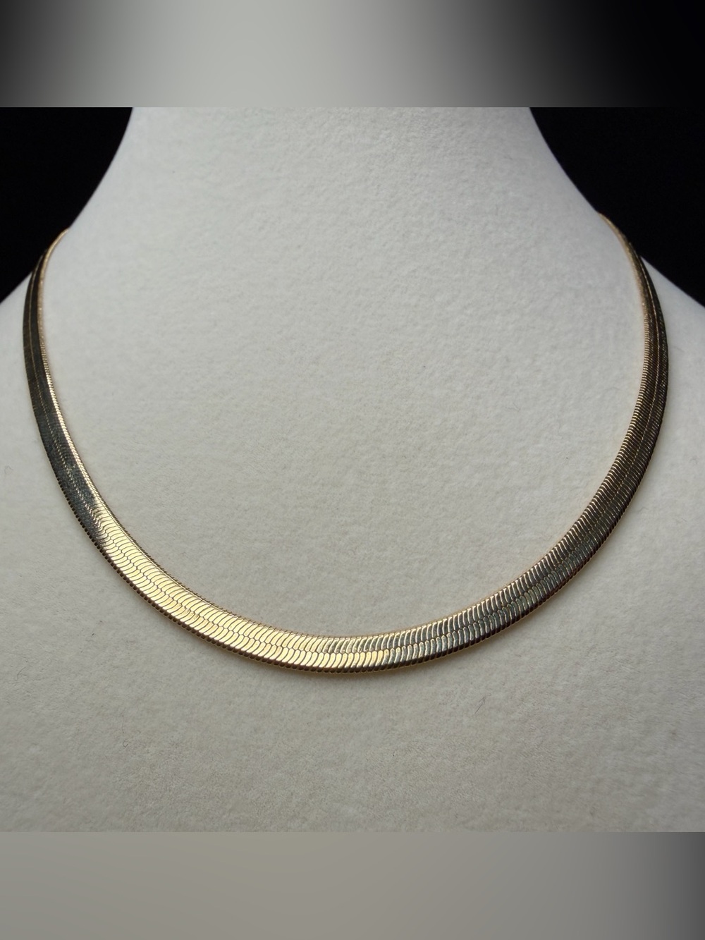 Herringbone 16in 4MM 14K Stamped Premium Finish Necklace